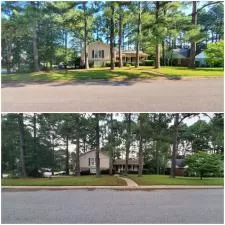 House Wash and Concrete Cleaning For Split Level in Academy Drive Subdivision 2