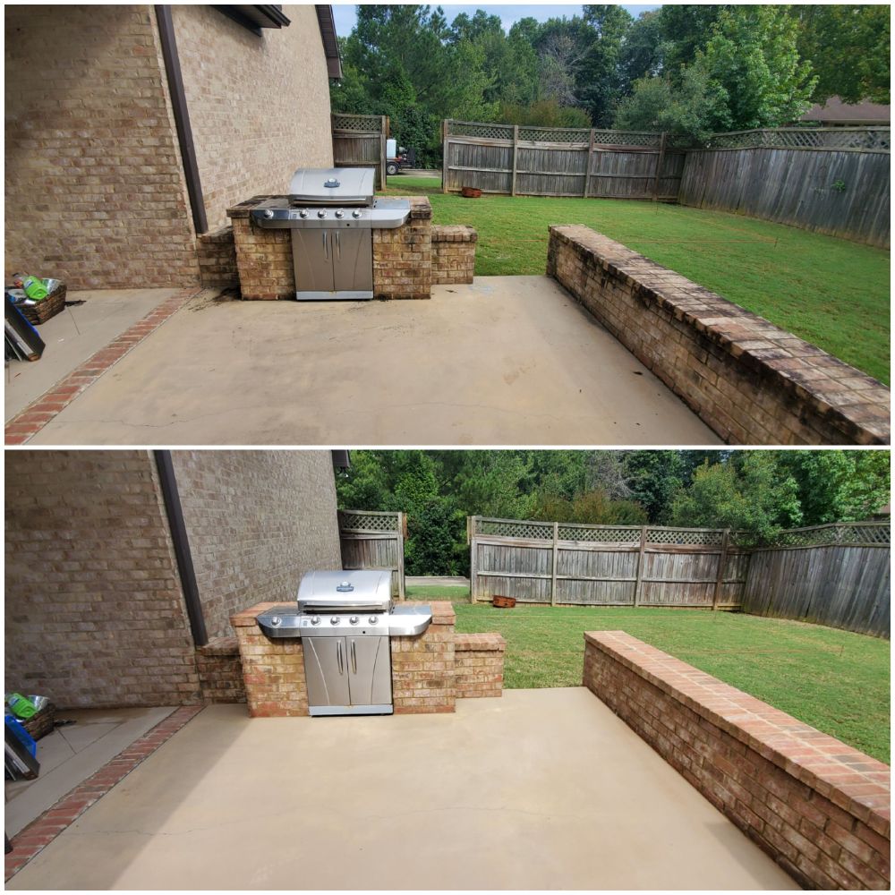 Riverchase home backyard entertainment area ready for guests