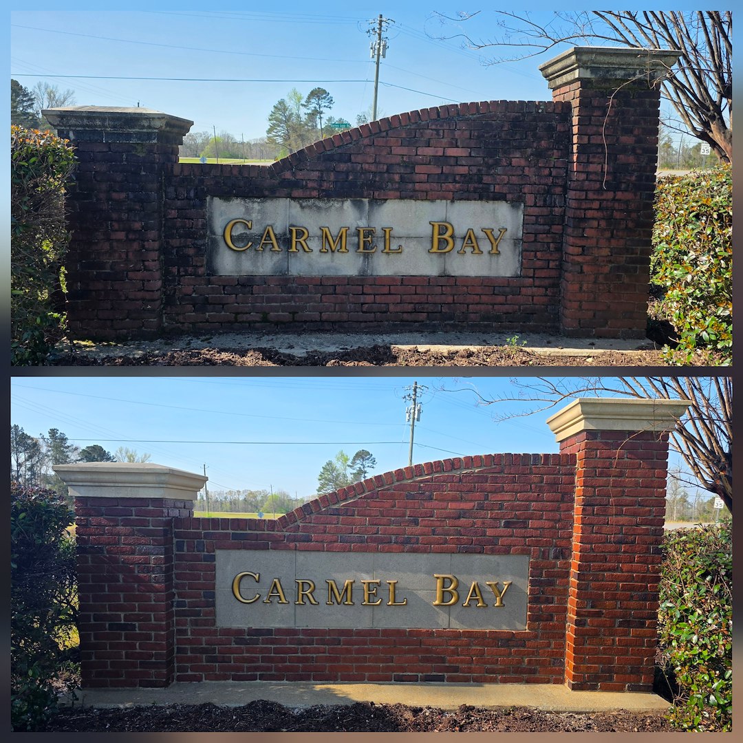 Amazing HOA Guard House & Neighborhood Signs Soft Wash Cleanings in Northport, AL