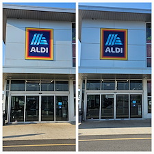 Commercial Window Cleaning for ALDI's in Northport, AL