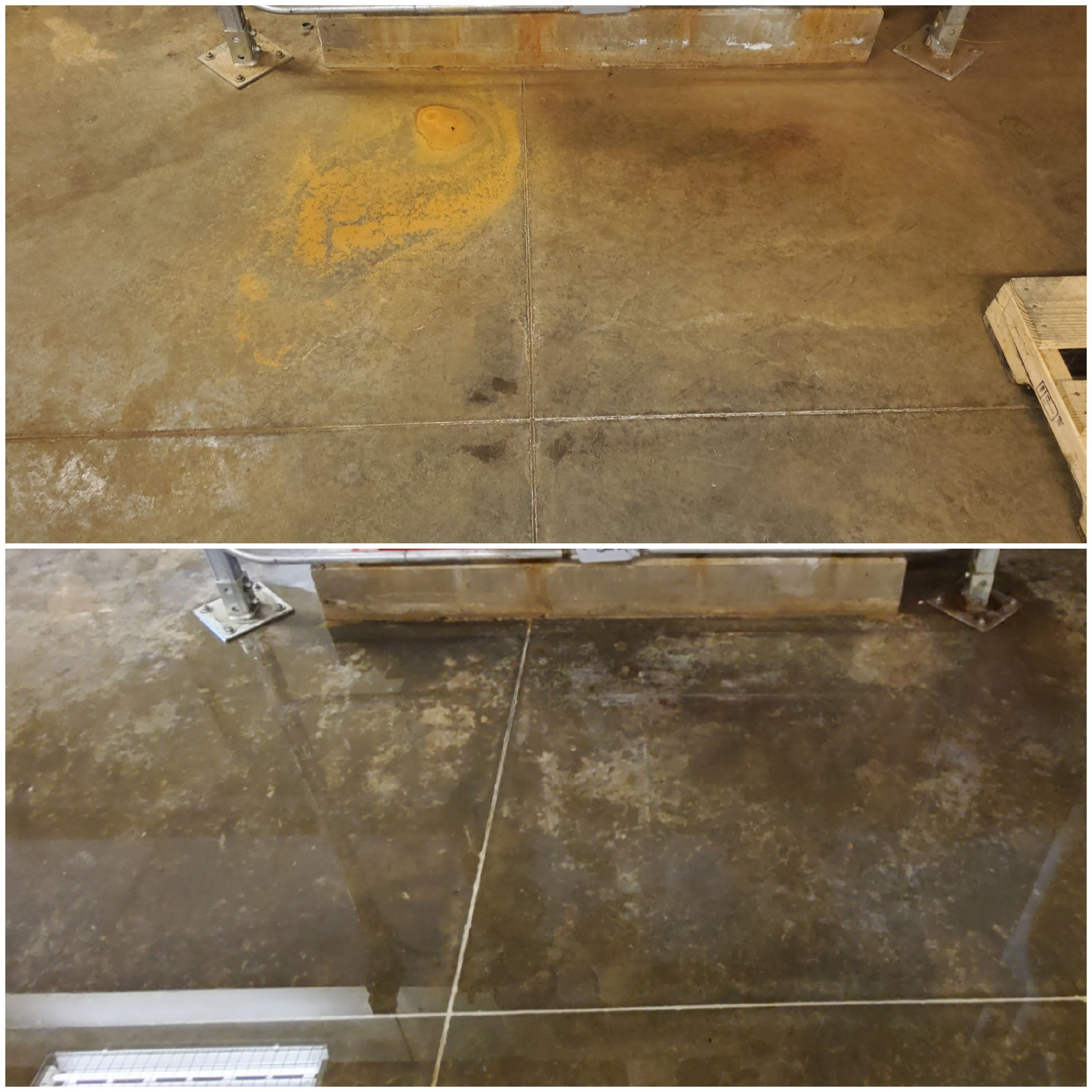 RUST STAIN REMOVAL FROM MECHANICAL ROOM FLOORS IN TUSCALOOSA, AL